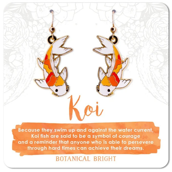 Botanical Bright Dangle Earrings - Koi Fish available at Have You Met Charlie?  a unique gift store located in Adelaide, South Australia.