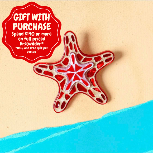 Erstwilder x Pete Cromer Bonus Free Gift minimum spend $140* - The Sacred Starfish Brooch