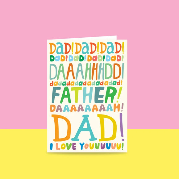 Able And Game Father's Day Card - Dad! Dad! Dad! sold at Have You Met Charlie? a unique gift shop in Adelaide, South Australia