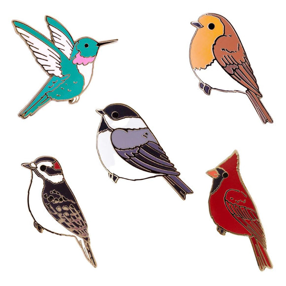 Botanical Brights various enamel bird pins - sold at Have You Met Charlie? a gift shop in Adelaide, South Australia selling unique and handmade gifts.