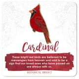 Botanical Brights enamel Cardinal pin - sold at Have You Met Charlie? a gift shop in Adelaide, South Australia selling unique and handmade gifts.