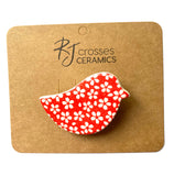 RJ Crosses Ceramic Brooch - Birds, sold at Have You Met Charlie?, a unique gift store in Adelaide, South Australia.
