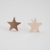 Rose Gold simple stainless steel star earrings from have you met charlie a unique gift shop in adelaide south australia