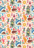 Earth Greetings Folded Wrapping Paper - Festive Fauna*