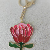 Patch Press gold waratah keychain from Have You Met Charlie? a gift shop with unique Australian handmade gifts in Adelaide, South Australia