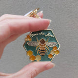 Patch Press Save The Bees keychain from Have You Met Charlie? a gift shop with unique Australian handmade gifts in Adelaide, South Australia.