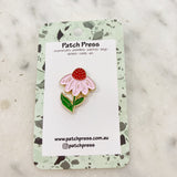 Patch Press enamel pin - wildflower. Sold at Have You Met Charlie?, a unique handmade gift shop in Adelaide, South Australia.