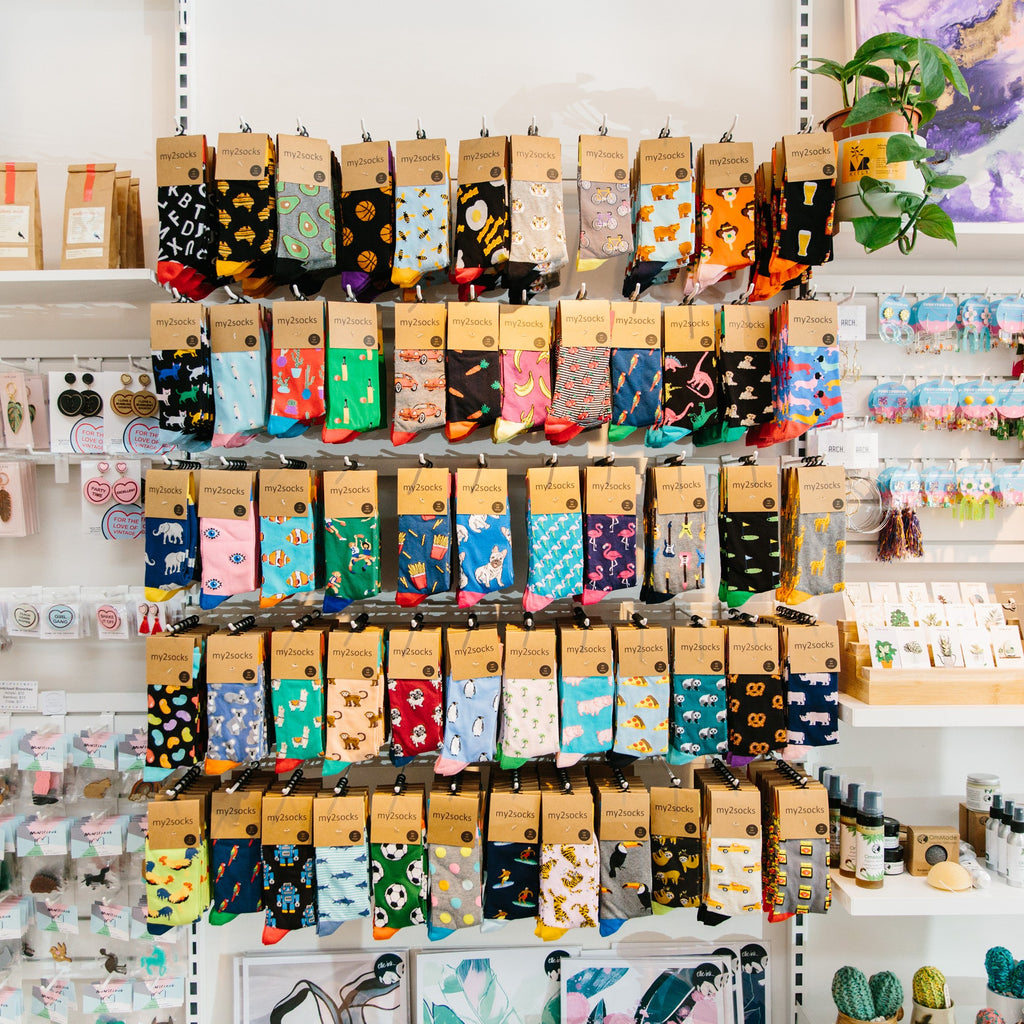 socks my2socks have you met charlie unique gift shop adelaide south australia