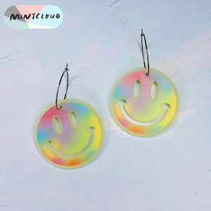 Mintcloud Earrings - Rainbow Happy Face