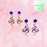 Mintcloud Brass Dangles - Mystic Serpent