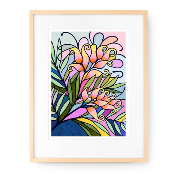 Claire Ishino Print - Grevillia in the Garden sold at Have You Met Charlie? a unique gift shop in Adelaide, South Australia