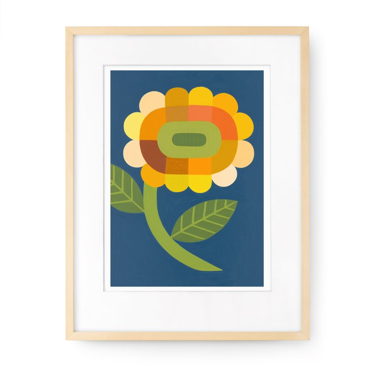 Claire Ishino Print - Happy Yellow Flower Sold at Have You Met Charlie?, a unique gift shop located in Adelaide, South Australia.