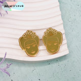Mintcloud Earrings - Frida Mirror Oversized Stud