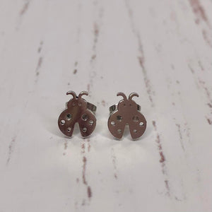 Stainless Steel Earrings - Ladybug in gold and silver, sold at Have You Met Charlie?, a unique gift shop located in Adelaide, South Australia.