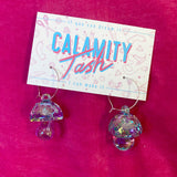 Calamity Tash - Iridescent Mushroom Earrings - Various Colours