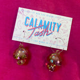 Calamity Tash - Iridescent Mushroom Earrings - Various Colours
