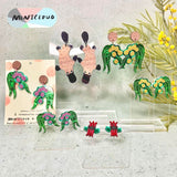 Mintcloud & Little Harlequin Studio Collaboration Earrings - Wattle Dangles