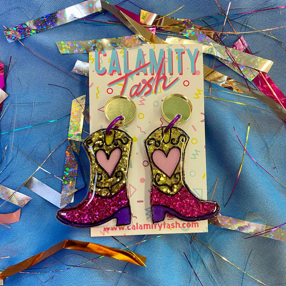 Calamity Tash - Cowboy Boot Earrings Various