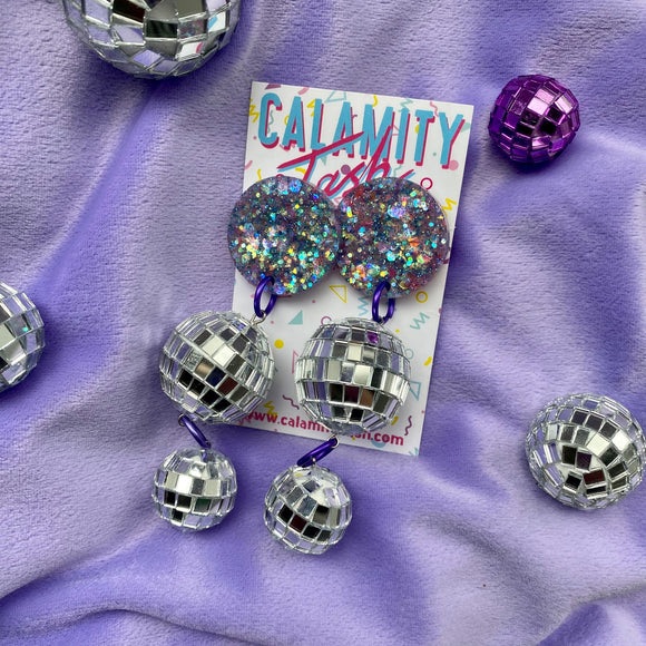 Calamity Tash - Double Disco Earrings, sold at Have you Met Charlie?, a unique gift store in Adelaide, South Australia.