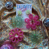 Calamity Tash - Flower Power Earrings, Sold at Have You Met Charlie?, a unique gift shop located in Adelaide, South Australia.