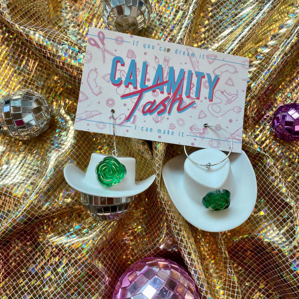 Calamity Tash - Disco Cowboy Earrings, Sold at Have You Met Charlie?, a unique gift shop located in Adelaide, South Australia.