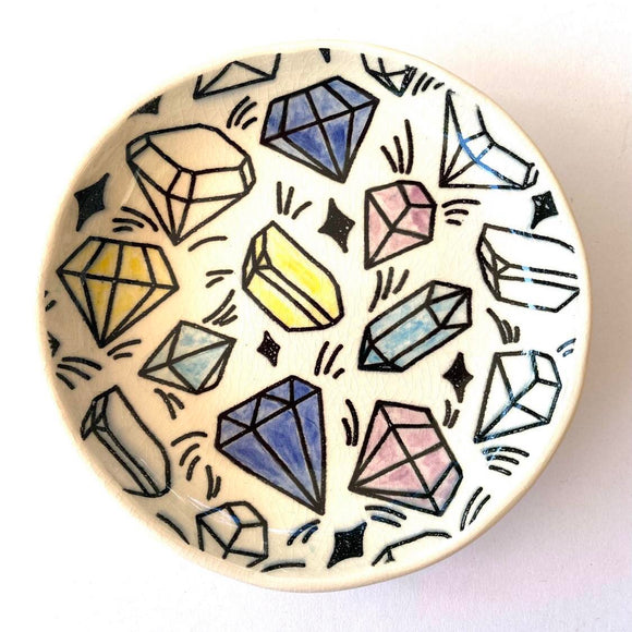 RJ Crosses Jewellery Dish - Coloured Crystals