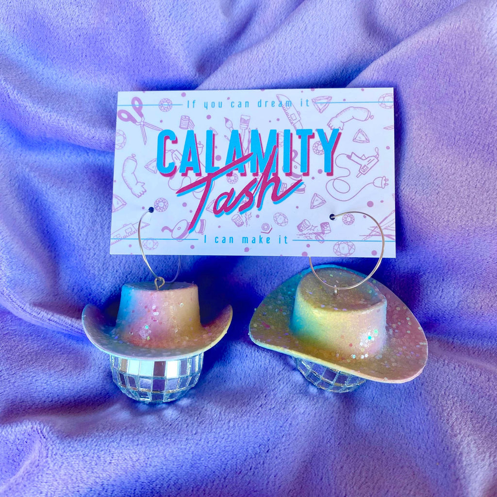 Calamity Tash - Disco Cowboy Earrings, Sold at Have You Met Charlie?, a unique gift shop located in Adelaide, South Australia.