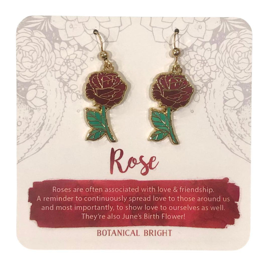 Botanical Bright - Red Rose Dangles, sold at Have You Met Charlie? a unique gift shop located in Adelaide, South Australia