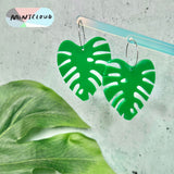 Mintcloud Earrings - Large Monstera Leaf Dangles