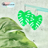 Mintcloud Earrings - Large Monstera Leaf Dangles