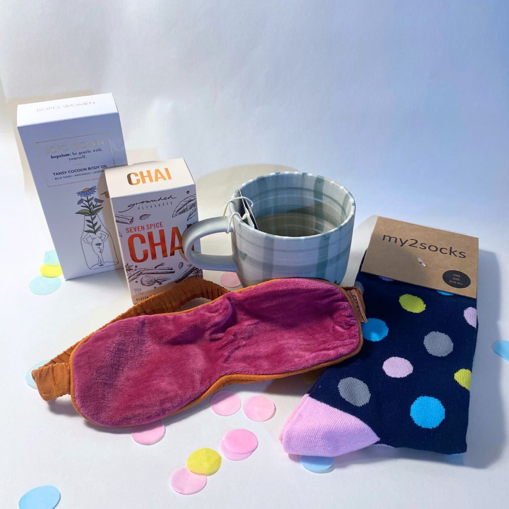 Spoil Me Self-Care Hamper. Sold at Have You Met Charlie?, a unique gift shop located in Adelaide, South Australia.