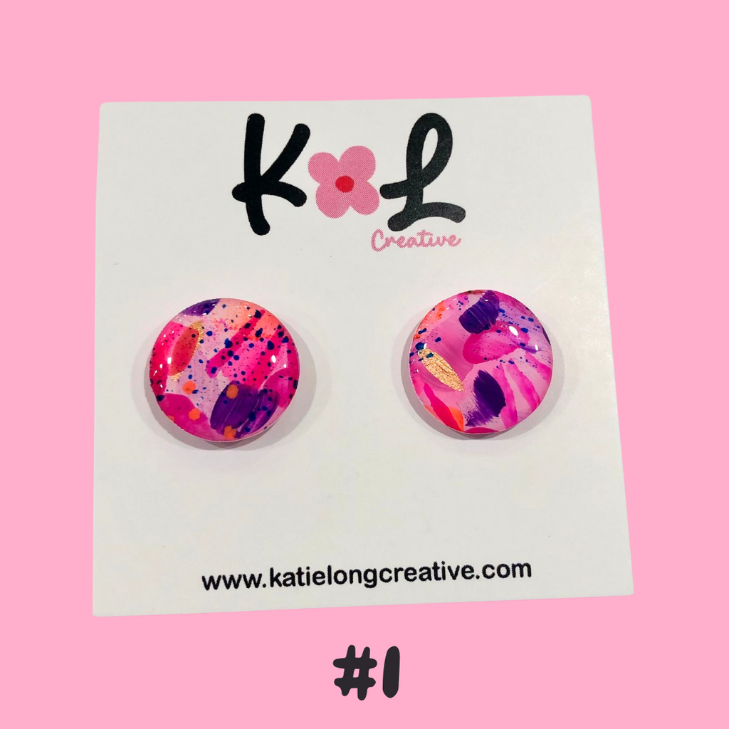 Katie Long Stud Earrings - Various, sold at Have You Met Charlie?, a unique gift store in Adelaide, South Australia.