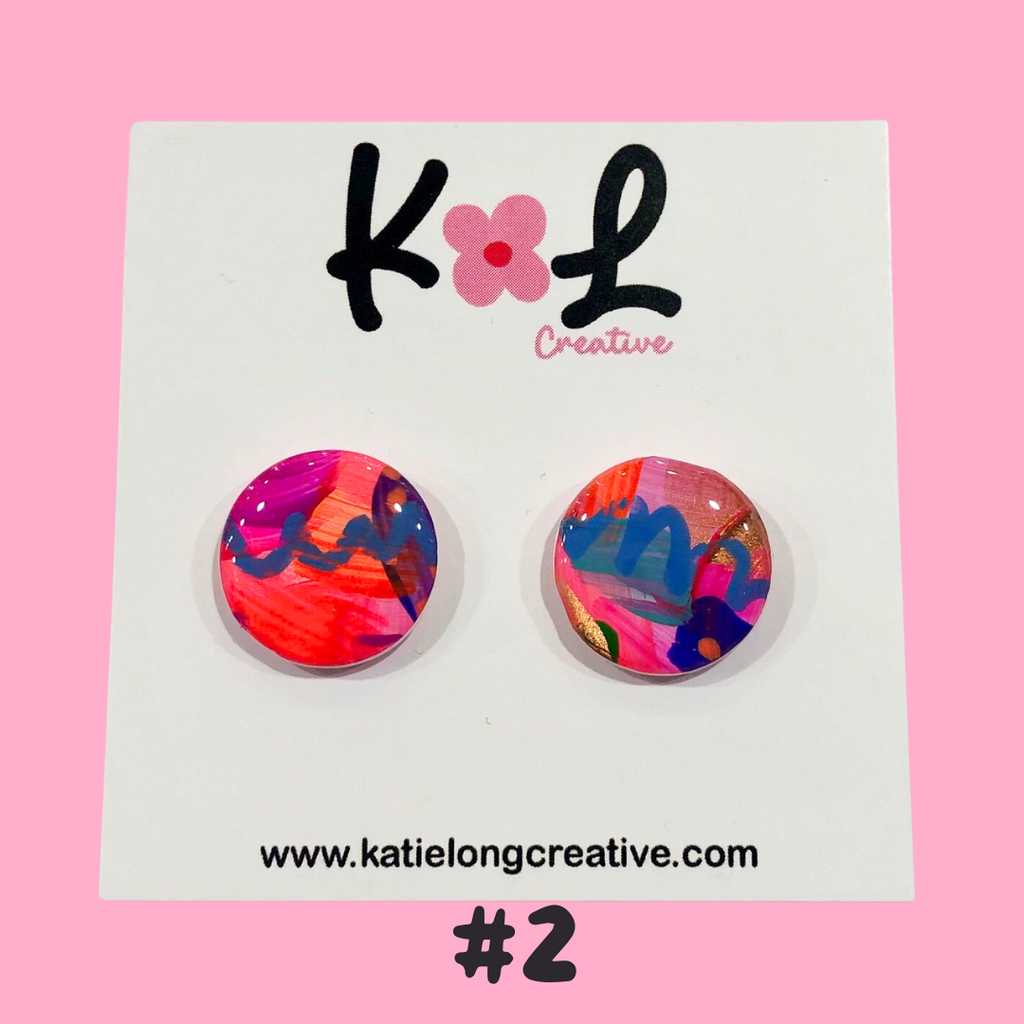 Katie Long Stud Earrings - Various, sold at Have You Met Charlie?, a unique gift store in Adelaide, South Australia.