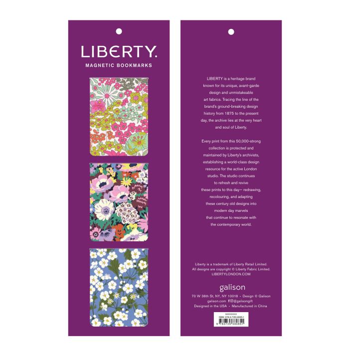 Liberty - Set of 3 Magnetic Bookmarks, sold at Have You Met Charlie?, a unique gift store in Adelaide, South Australia.