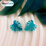 Mintcloud Earrings - Monstera Studs