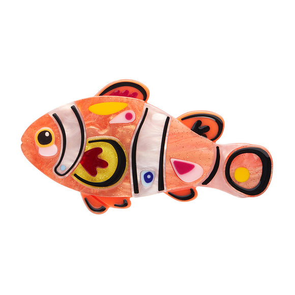Erstwilder x Pete Cromer Sea life -  The Charismatic Clownfish Brooch from have you met charlie a gift shop in Adelaide south Australian with unique handmade gifts