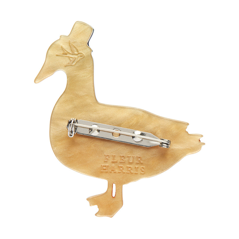 Erstwilder x Fleur Harris - Well-Dressed Duck Brooch, sold at Have You Met Charlie?, a unique gift store in Adelaide, South Australia.