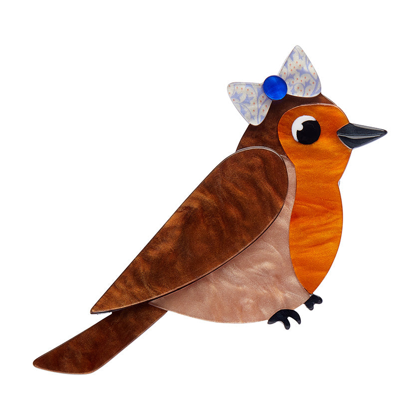 Erstwilder London Calling - Rosie the Robin Brooch sold at Have You Met Charlie? a unique gift shop in Adelaide, South Australia