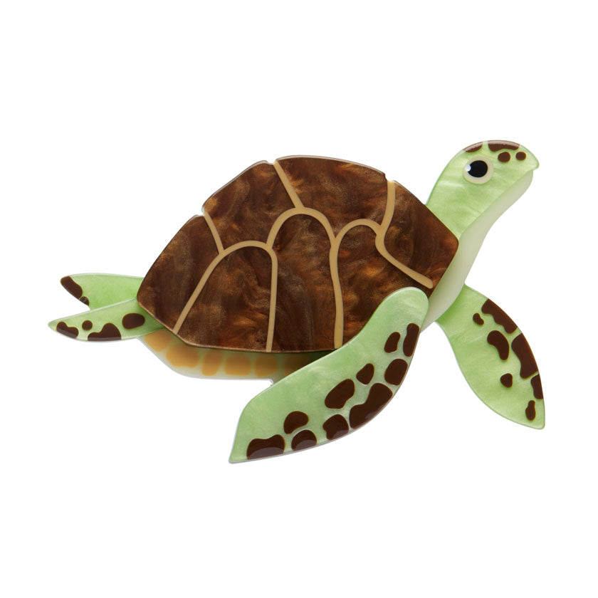 Erstwilder Great Barrier Reef - Green Turtle Brooch. Sold at Have You Met Charlie?, a unique gift shop located in Adelaide, South Australia.