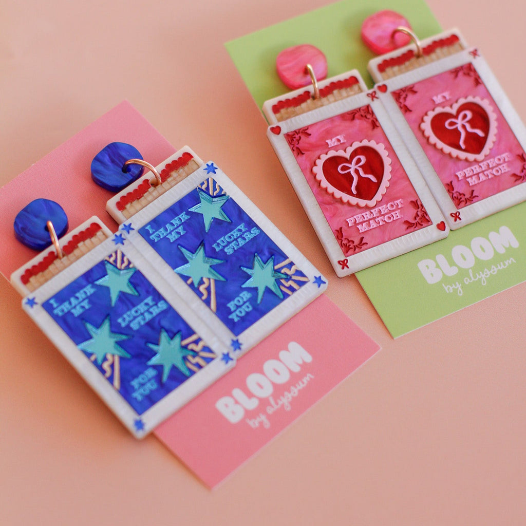 Bloom By Alyssum - Ember Vintage Matchbox Earrings Various available at Have You Met Charlie?, a unique gift store in Adelaide, South Australia.