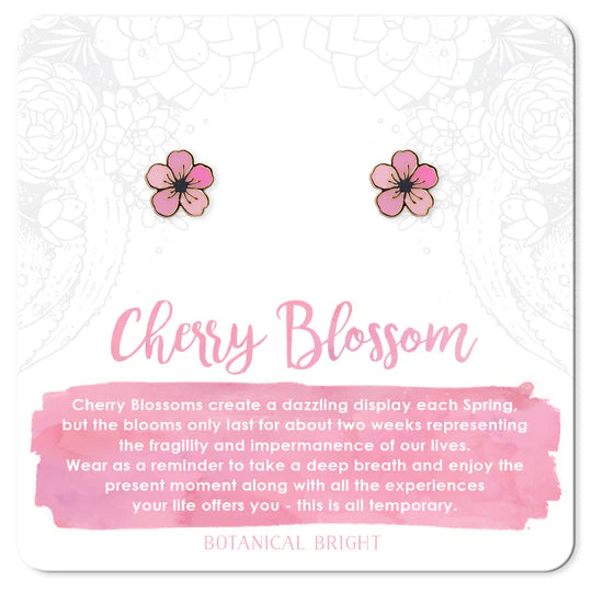 Botanical Bright Stud Earrings - Cherry Blossoms sold at Have You Met Charlie? a unique gift shop in Adelaide, South Australia