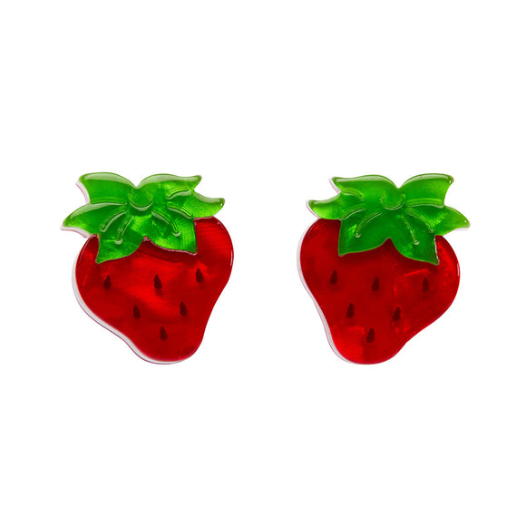 Erstwilder Strawberry Shortcake - Darling Strawberry Stud Earrings, sold at Have You Met Charlie?, a unique gift store in Adelaide, South Australia.