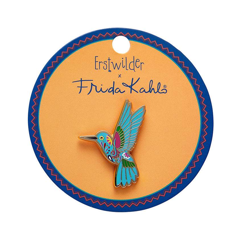 Erstwilder Frida Kahlo - Frida's Hummingbird Enamel Pin, Sold at Have You Met Charlie?, a unique gift shop located in Adelaide, South Australia.