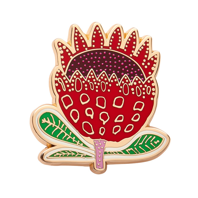 Erstwilder x Lauren Rogers - Prophetic Protea Enamel Pin sold at Have You Met Charlie? a unique gift shop in Adelaide, South Australia