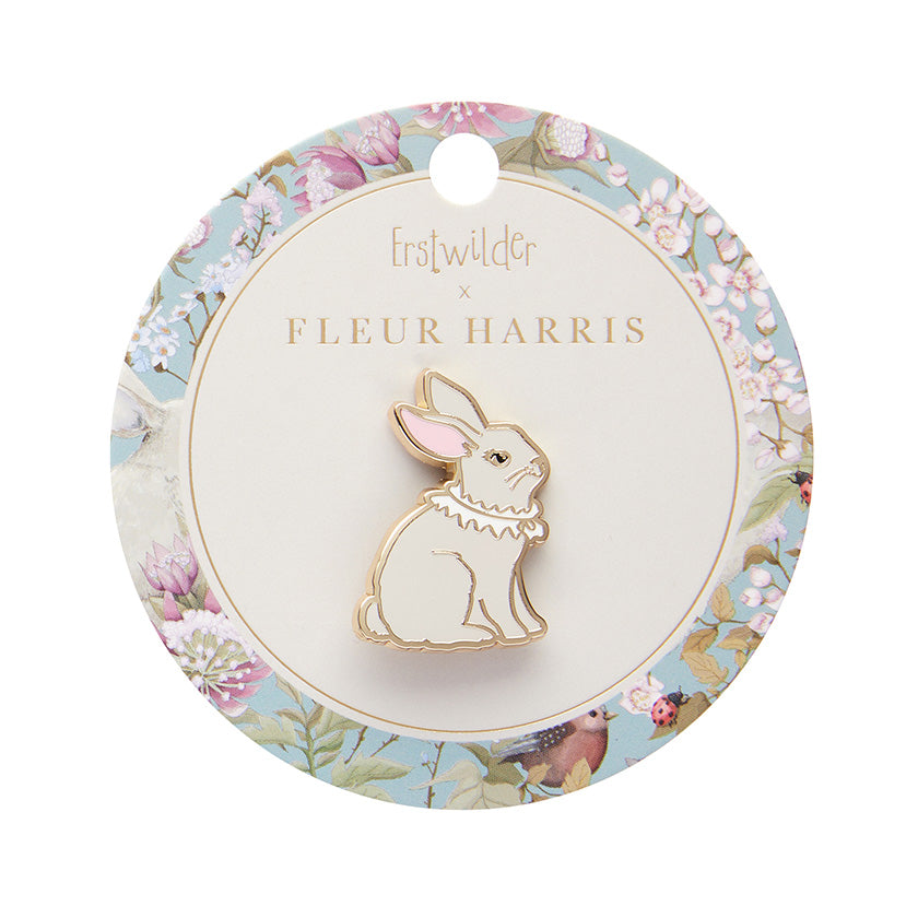 Erstwilder x Fleur Harris - Dainty Bunny Enamel Pin, sold at Have You Met Charlie?, a unique gift store in Adelaide, South Australia.