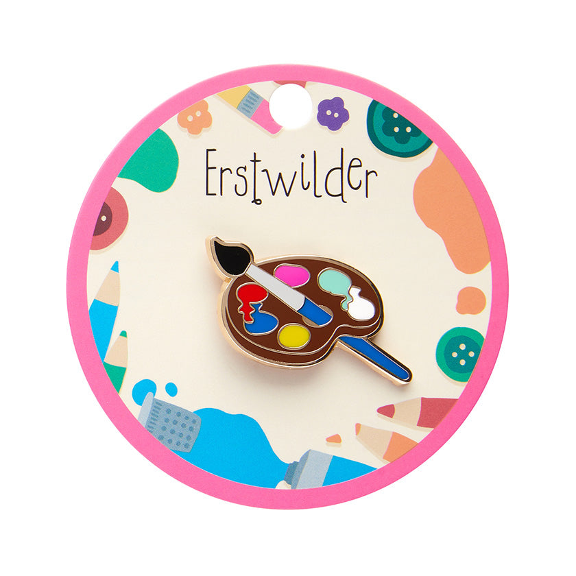 Erstwilder Arts and Crafts - In Living Colour Enamel Pin, Sold at Have You Met Charlie?, a unique gift shop located in Adelaide, South Australia.