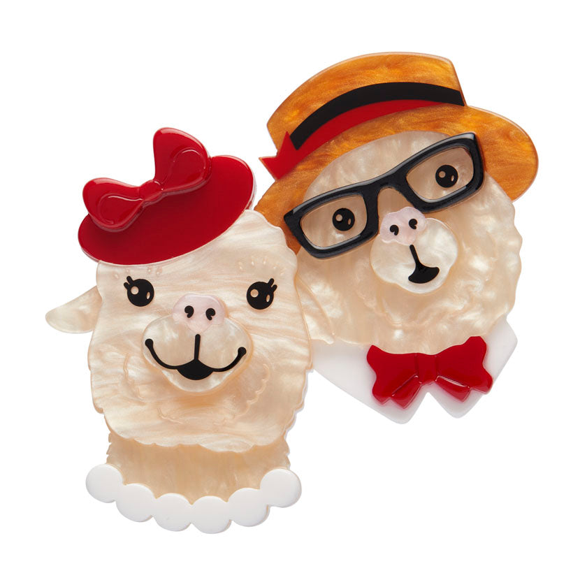 Erstwilder x Lucia Heffernan - The Enamoured Alpacas Brooch available at Have You Met Charlie?, a unique gift store in Adelaide, South Australia.