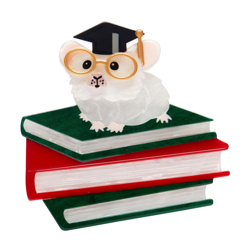 Erstwilder x Lucia Heffernan - The Valedictorian Mouse Brooch available at Have You Met Charlie?, a unique gift store in Adelaide, South Australia.