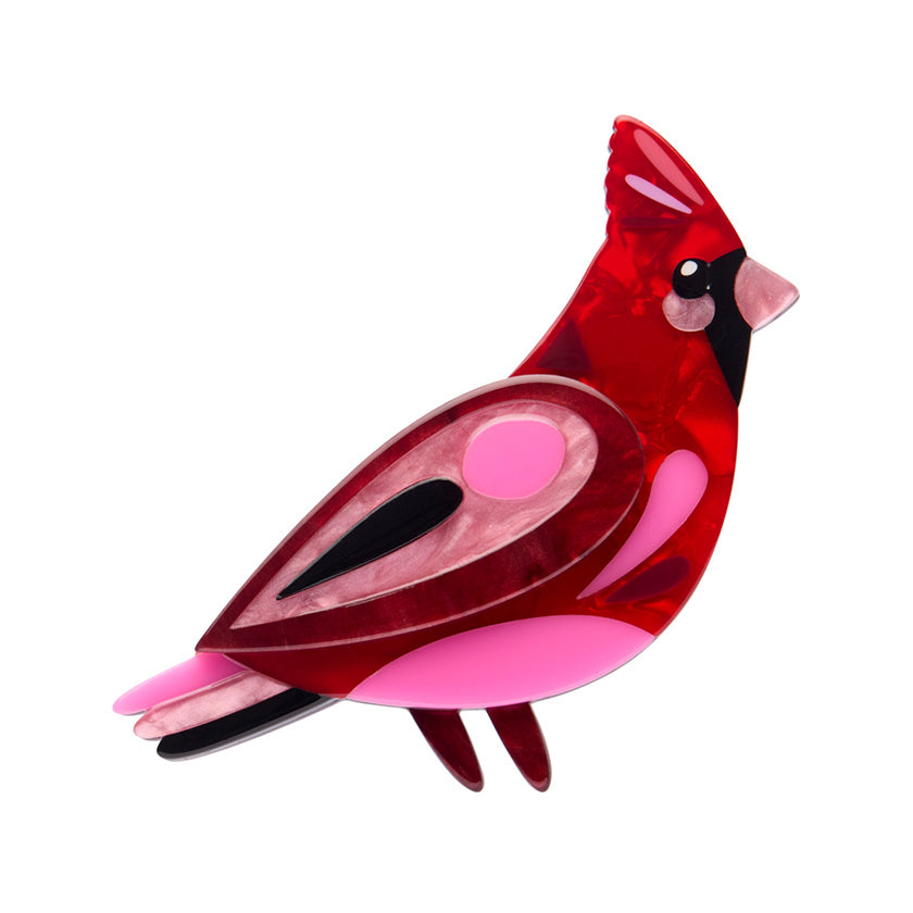 Erstwilder x Pete Cromer North America - The Notable Northern Cardinal Brooch available at Have You Met Charlie? a unique gift store in Adelaide, South Australia.