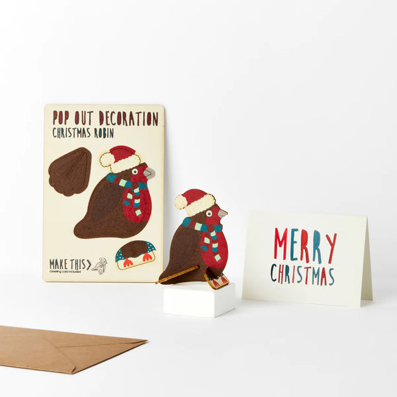 Pop Out Decoration Card - Robin Christmasfrom have you met charlie, a gift store in south australia